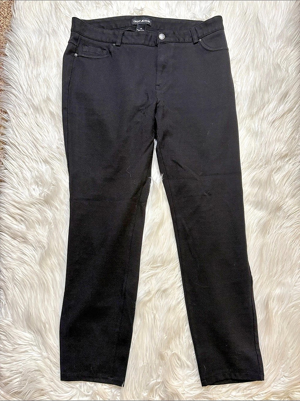 DKNY Skinny Pants Black Size Large